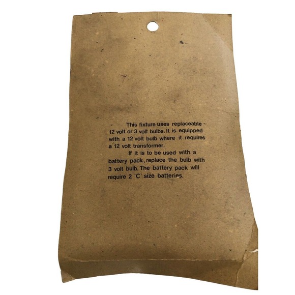 Vintage Miniature Electric Lamp Dollhouse Sealed 1041 Red Lampshade - Picture 3 of 3